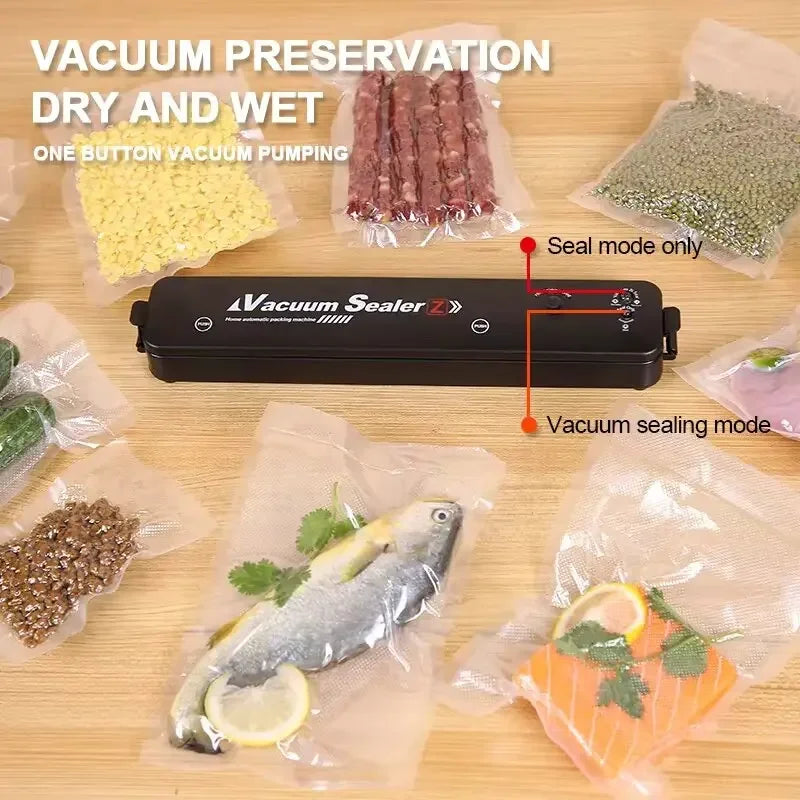 2024 NEW Food Vacuum Sealer Packaging Machine with Free 10pcs Vacuum bags Household Kitchen Food Vacuum Sealing